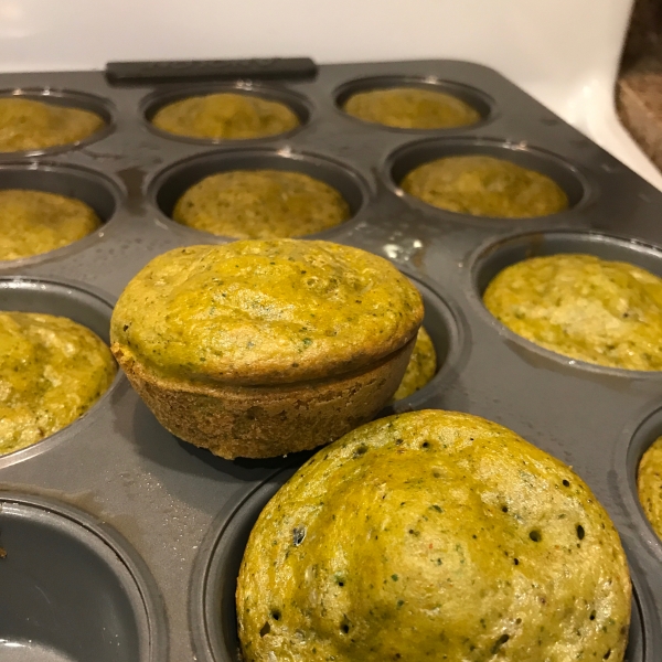 Breakfast Chickpea Spinach Muffins