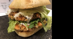 Fresh Salmon Burgers with Lemon Yogurt Sauce