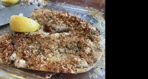 Baked Flounder with Panko and Parmesan