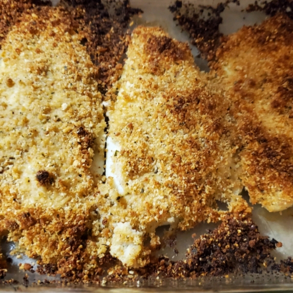 Baked Flounder with Panko and Parmesan