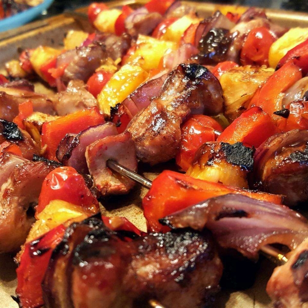 BBQ Teriyaki Pork Kebabs