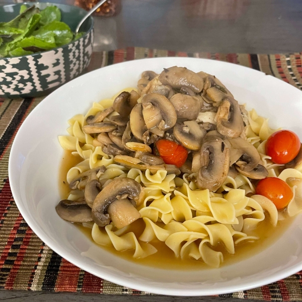 Chicken Thigh Fricassee with Mushrooms and Rosemary