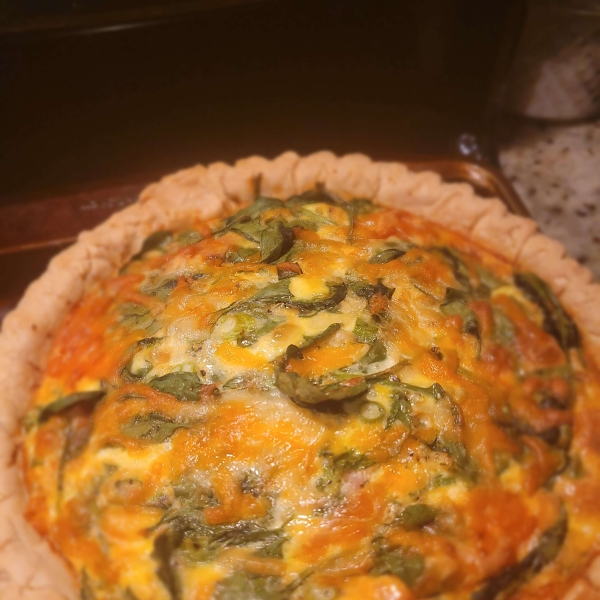 Creamy Ham and Cheese Quiche