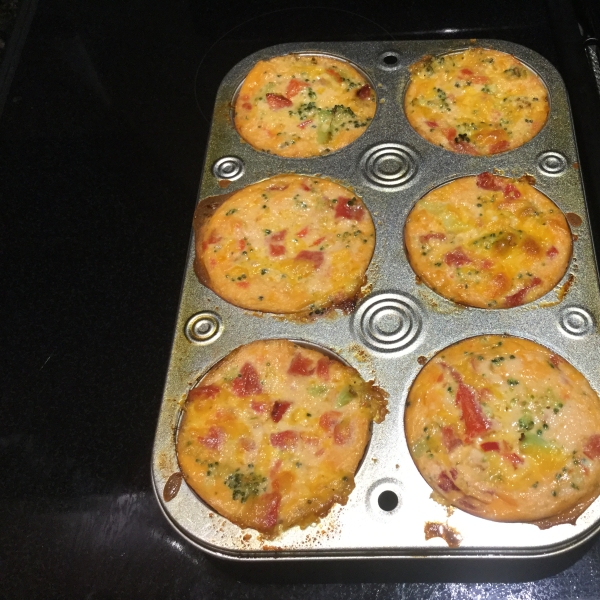 Crustless Broccoli and Cheddar Mini Quiches
