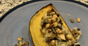 Acorn Squash with Rice and Arugula Stuffing