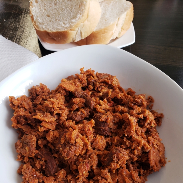 Ethiopian Firfir with Dried Beef (Quanta Firfir)