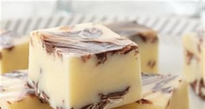 Chocolate Swirled Peppermint Fudge