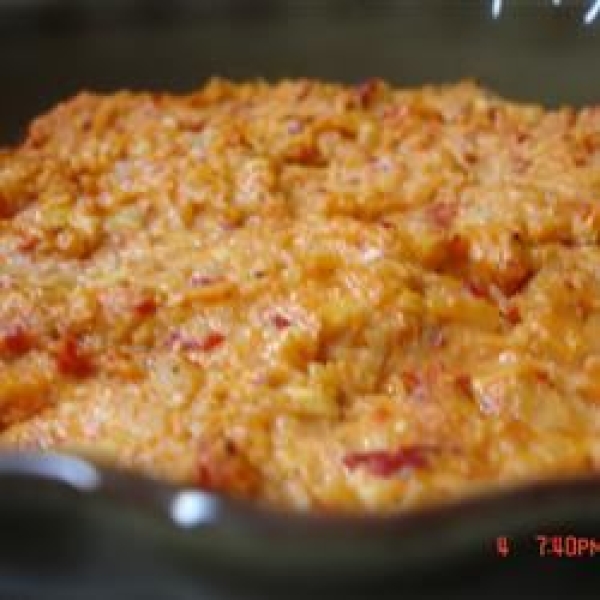 Hot Feta, Artichoke and Roasted Red Pepper Dip