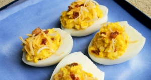 Spicy Bacon Deviled Eggs