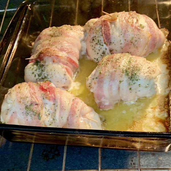Cream Cheese, Garlic, and Chive Stuffed Chicken