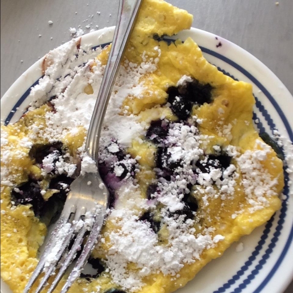 Microwave Blueberry Dutch Baby