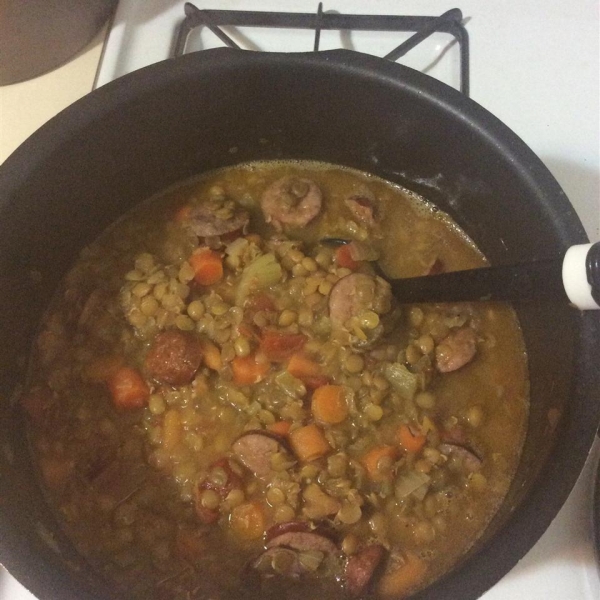 Kris' Lentil Sausage Soup