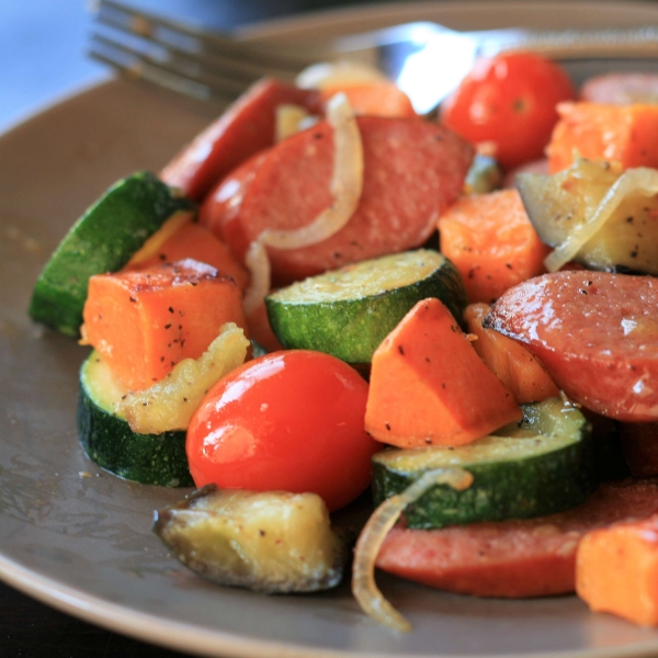 Autumn Ratatouille with Hillshire Farm® Smoked Sausage