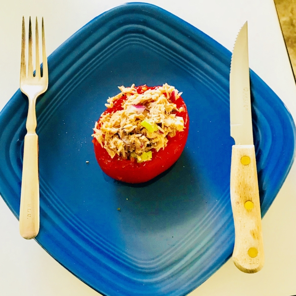 Tuna and Goat Cheese Stuffed Tomatoes