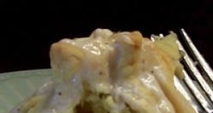 Fresh Peach Dumplings Served with Hard Sauce