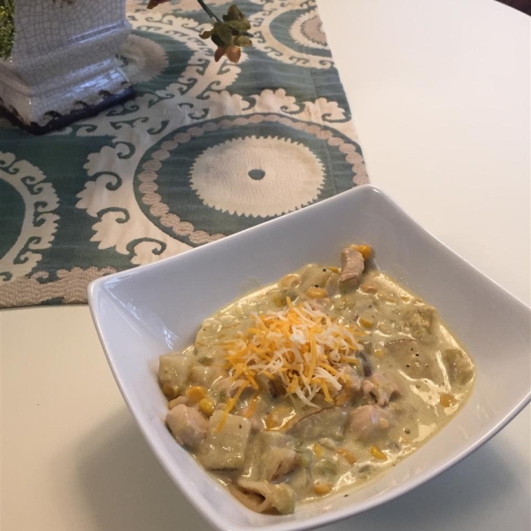 Papa Dar's Green Chile and Chicken Corn Chowder