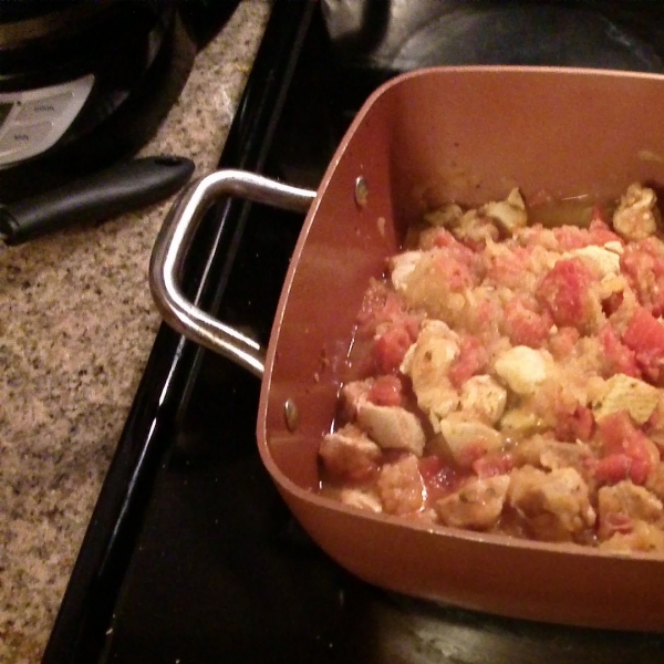Chicken with Spaghetti Squash and Fire-Roasted Tomatoes