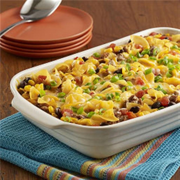 Beef Taco Noodle Bake