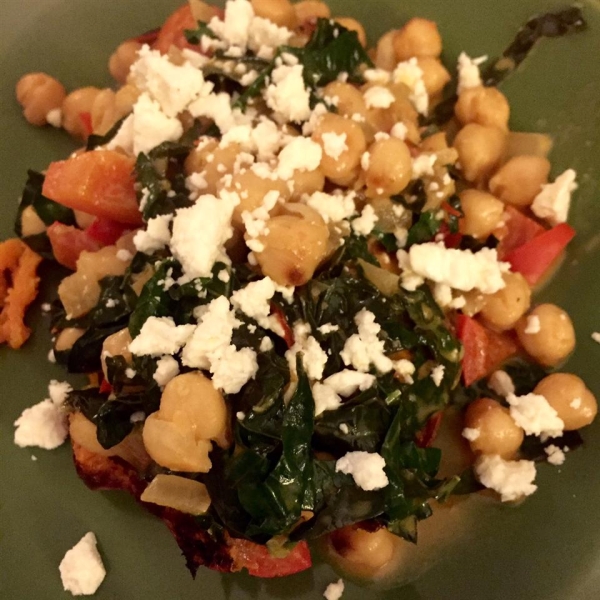Braised Chickpeas in Coconut Milk with Sweet Potatoes
