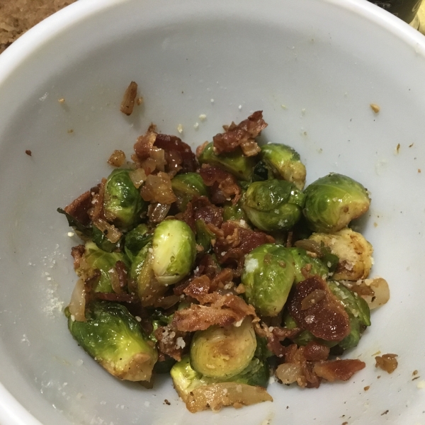 Sautéed Brussels Sprouts with Bacon and Onions