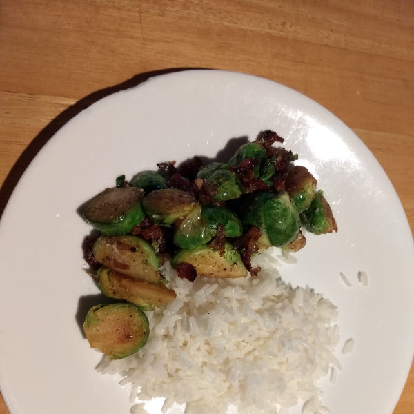 Sautéed Brussels Sprouts with Bacon and Onions