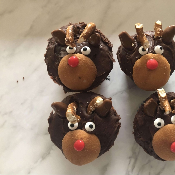 Christmas Reindeer Cupcakes