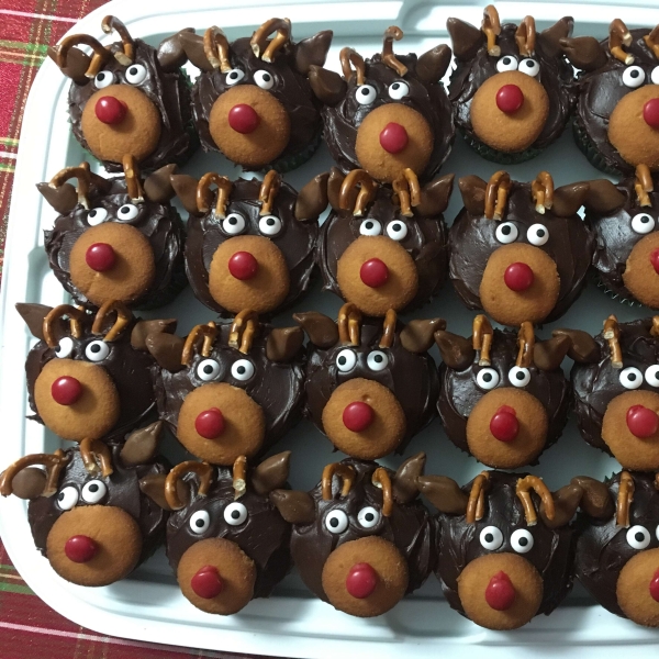 Christmas Reindeer Cupcakes