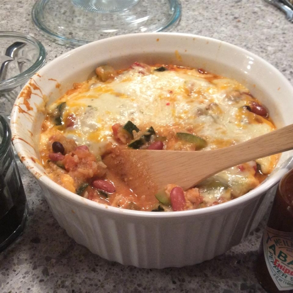 Spicy Mexican Style Zucchini Casserole