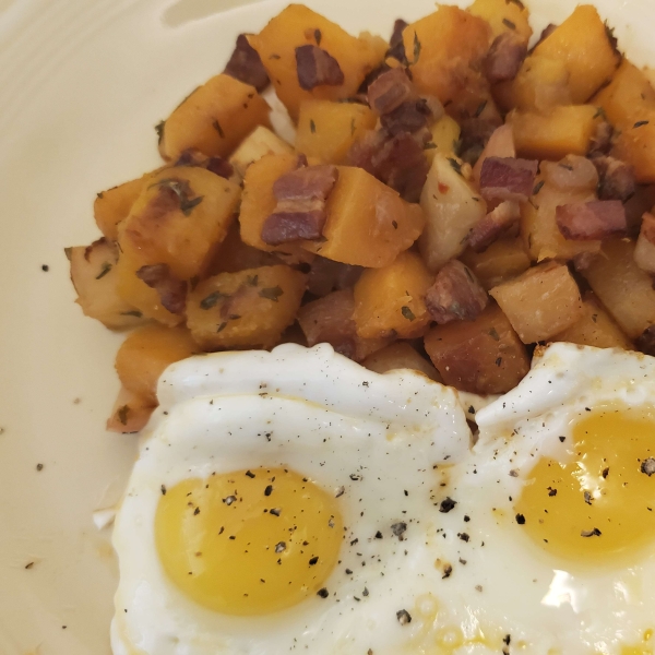 Mango-Bacon-Butternut Squash Hash
