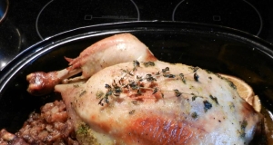 Holiday Fruit Stuffed Roasted Chicken