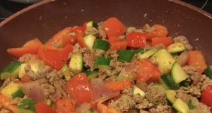 Smoked Sausage and Zucchini Saute