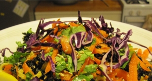 Spicy Tahini Sauce with Kale, Sea Vegetables, and Soba Noodles