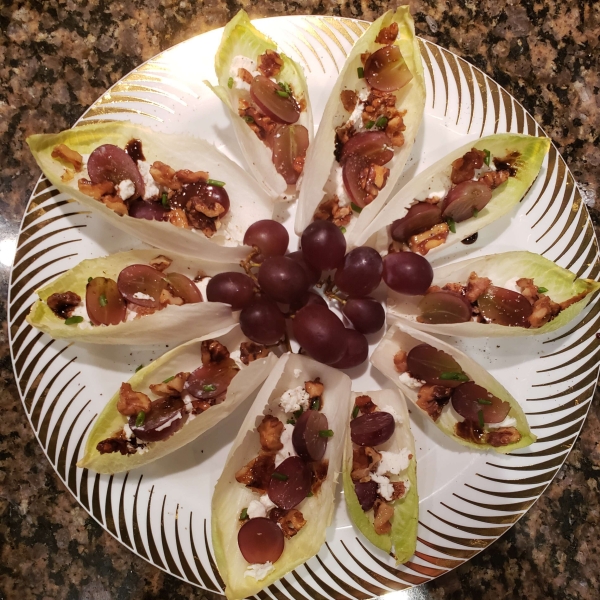 Easy Endive, Cranberry, Walnut Appetizers