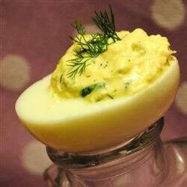 Shrimp and Dill Deviled Eggs
