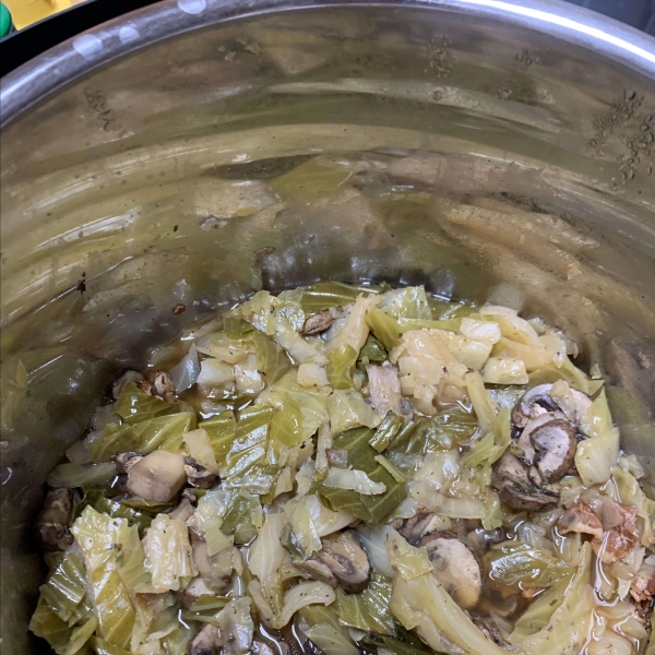 Savoy Cabbage and Mushrooms