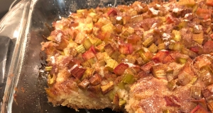 Sour Cream Rhubarb Coffee Cake
