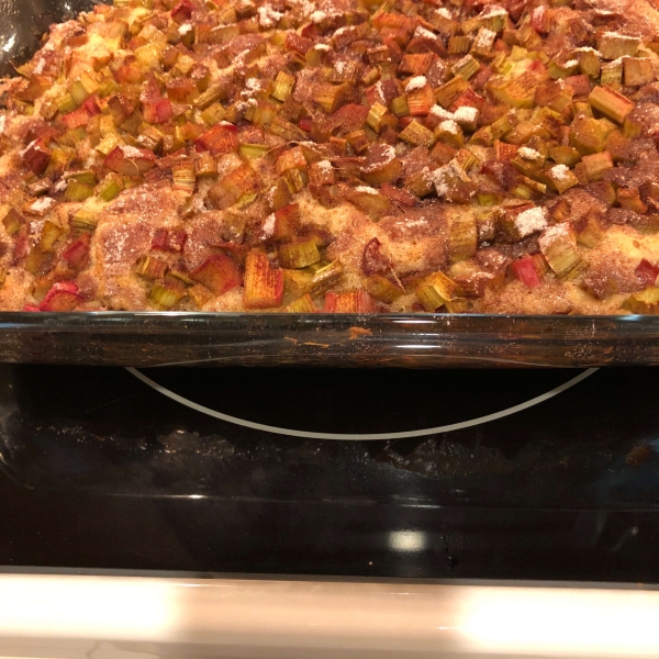Sour Cream Rhubarb Coffee Cake