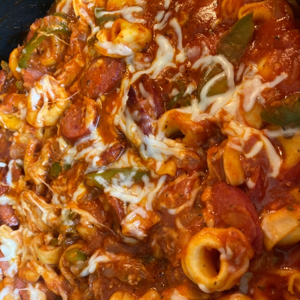 Smoked Sausage and Tortellini Skillet