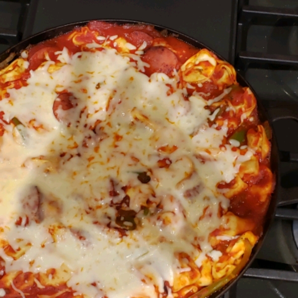 Smoked Sausage and Tortellini Skillet