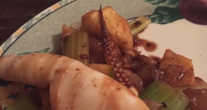 Fried Squid with Pineapple (Muc Xao Thom)