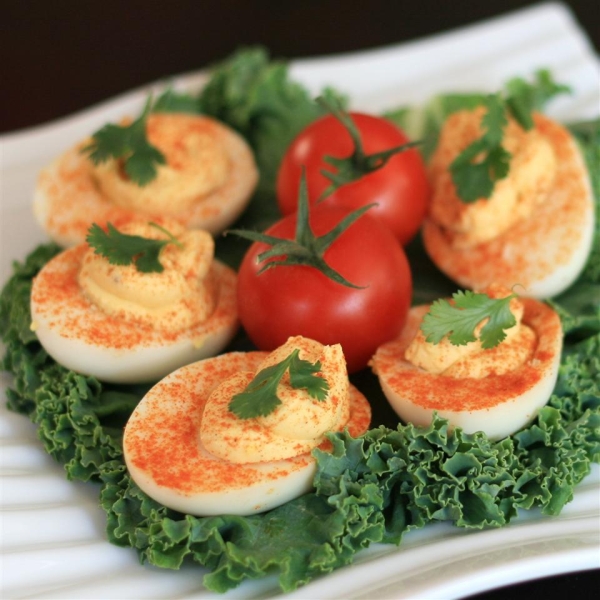 Quick Salmon Deviled Eggs