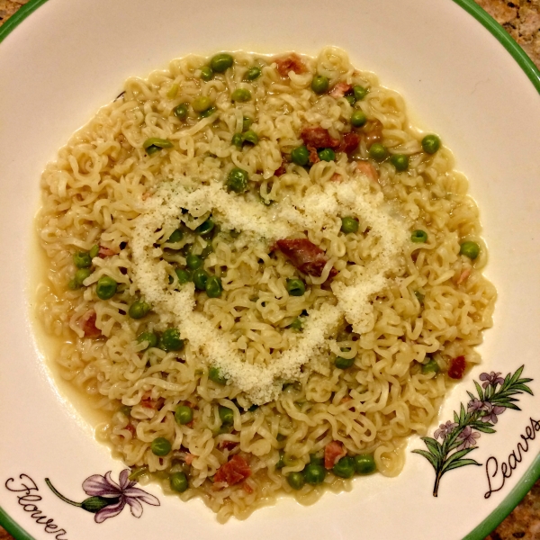 Pea and Pancetta Ramen 