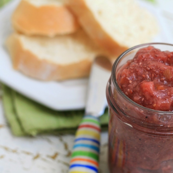 Quick Rhubarb Chia Jam