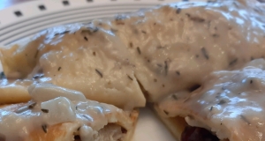 Crepes with Spinach, Bacon and Mushroom Filling