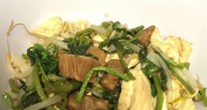 Pork Tofu with Watercress and Bean Sprouts