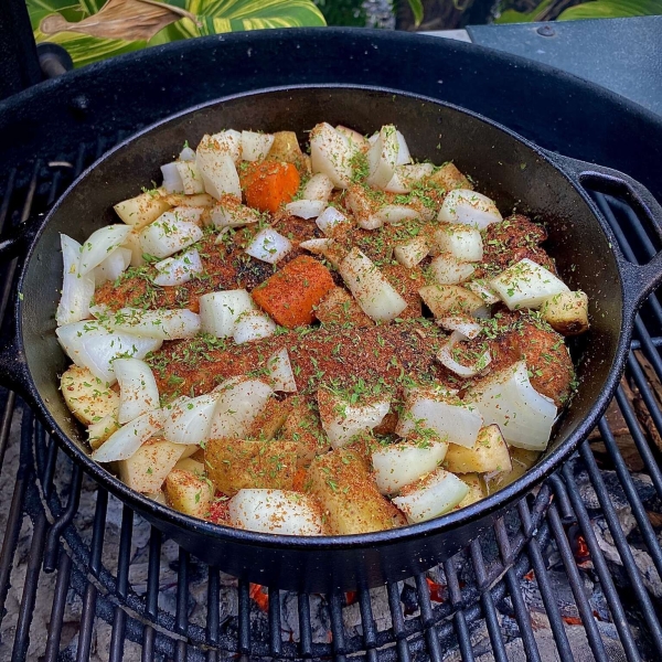 DJ's Outdoor Pork Loin with Veggies