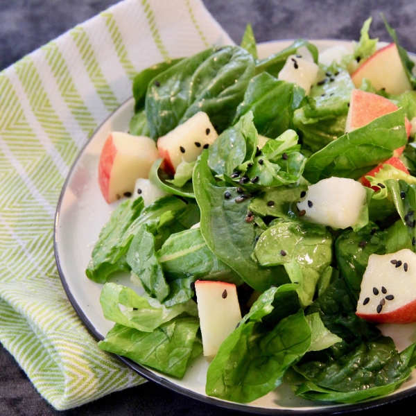 Autumn Salad with Caramel-Sesame Dressing