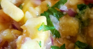 Peach Salsa with Cilantro and Lime