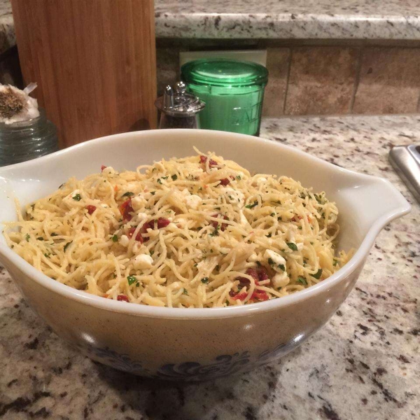 Angel Hair with Feta and Sun-Dried Tomatoes