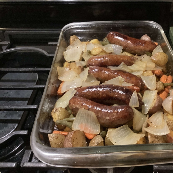 Sheet Pan Dinner with Sausage and Vegetables